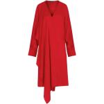 Reduzierte Rote Carolina Herrera Midi Plisseekleider mit Schnalle für Damen Größe XS 