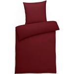 Bordeauxrote Moderne Bettwäsche Sets & Bettwäsche Garnituren mit Reißverschluss aus Jersey trocknergeeignet 155x220 2-teilig für den für den Frühling 