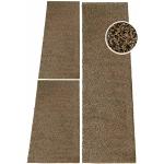Bunte Unifarbene Carpet City Shaggy Bio Hochflorteppiche aus Polypropylen 3-teilig 