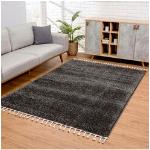 Reduzierte Anthrazitfarbene Carpet City Shaggy Teppiche aus Textil 240x340 