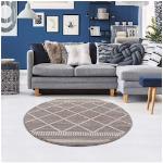 Reduzierte Braune Moderne Carpet City Runde Runde Teppiche 160 cm aus Polypropylen 