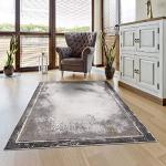 Reduzierte Graue Melierte Moderne Carpet City Kurzflorteppiche strukturiert aus Polypropylen 80x150 