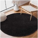Reduzierte Schwarze Carpet City Runde Runde Teppiche 200 cm aus Textil 