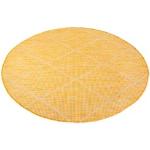 Reduzierte Gelbe Carpet City Runde Outdoor-Teppiche & Balkonteppiche 160 cm aus Kunstfaser 