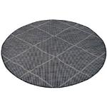 Reduzierte Schwarze Carpet City Runde Outdoor-Teppiche & Balkonteppiche 200 cm aus Kunstfaser UV-beständig 