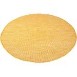 Gelbe Carpet City Runde Wendeteppiche 160 cm aus Polypropylen schmutzabweisend 