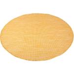 Gelbe Melierte Carpet City Runde Wendeteppiche 160 cm aus Polypropylen schmutzabweisend 