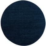 Blaue Unifarbene Moderne Carpet City Runde Bettumrandungen aus Polypropylen 3D 