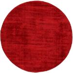 Reduzierte Rote Moderne Runde Runde Teppiche 160 cm aus Viskose 