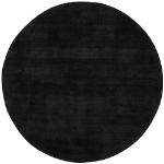 Reduzierte Schwarze Moderne Runde Runde Teppiche 160 cm aus Viskose 