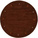 Reduzierte Braune Unifarbene Runde Orientteppiche 150 cm aus Wolle 