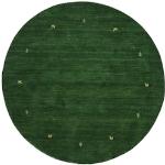Reduzierte Grüne Unifarbene Runde Orientteppiche 80 cm mit Tiermotiv 