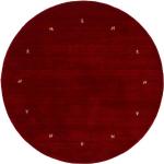 Rote Unifarbene Runde Wendeteppiche 200 cm mit Tiermotiv aus Wolle schmutzabweisend 
