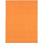 Orange Unifarbene Rechteckige Kelim Teppiche schmutzabweisend 