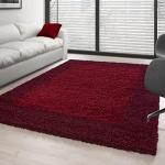 Rote Moderne Shaggy Teppiche aus Polypropylen 120x170 