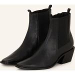 Reduzierte Schwarze Carrano Karree Ankle Boots & Klassische Stiefeletten aus Leder für Damen Größe 37 