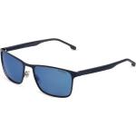 Reduzierte Blaue CARRERA Rechteckige Kunststoffsonnenbrillen für Herren 