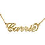 Carrie Namenskette aus 750er vergoldetem Silber