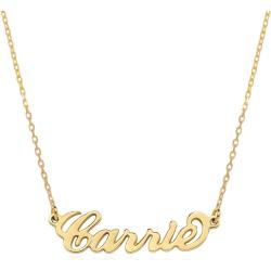 Carrie Namenskette - 750er vergoldetes Silber