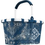 Blaue Geflochtene Elegante Reisenthel Carrybag Herreneinkaufskörbe mit Reißverschluss aus Kunstfaser 