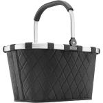 Schwarze Geflochtene Elegante Reisenthel Carrybag Herreneinkaufskörbe 13l mit Reißverschluss aus Kunstfaser 