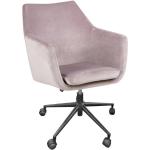 Rosa Unifarbene Carryhome Bürostühle & Schreibtischstühle aus Textil höhenverstellbar 