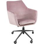 Rosa Unifarbene Carryhome Bürostühle & Schreibtischstühle aus Textil höhenverstellbar 