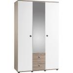 Silberne Carryhome Kleiderschränke mit Spiegel aus Kunststoff mit Schublade Breite 100-150cm, Höhe 100-150cm, Tiefe 50-100cm 