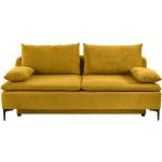 Gelbe Carryhome Schlafsofas mit Bettkasten aus Textil Breite 100-150cm, Höhe 200-250cm, Tiefe 50-100cm 2 Personen 