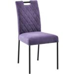 Violette Unifarbene Carryhome Esszimmerstühle & Küchenstühle aus Textil Breite 0-50cm, Höhe 0-50cm, Tiefe 0-50cm 