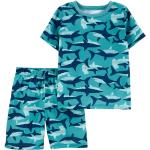 Reduzierte Cyanblaue Carter's Kinderschlafanzüge & Kinderpyjamas aus Polyester für Jungen Größe 116 