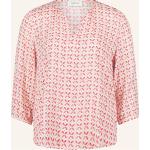 Pinke 3/4-ärmelige Cartoon Blusenshirts & Schlusen aus Viskose für Damen Größe L 