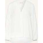 Weiße Cartoon V-Ausschnitt Blusenshirts & Schlusen mit Glitzer aus Polyester für Damen Größe S für den für den Sommer 