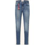Hellblaue Cartoon 5-Pocket Jeans aus Baumwolle für Damen Größe M 