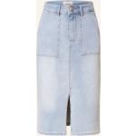 Hellblaue Cartoon Jeansröcke mit Reißverschluss aus Baumwolle für Damen Größe M 