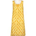Gelbe Ärmellose Cartoon Midi Midikleider & knielange Kleider aus Viskose für Damen Größe M 