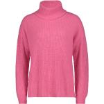 Pinke Unifarbene Oversize Cartoon Rollkragen Kaschmir-Pullover aus Wolle für Damen Größe M für den für den Winter 