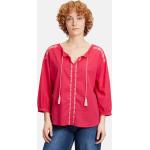 Rosa Unifarbene 3/4-ärmelige Cartoon Tunika-Blusen für Damen Größe L 