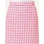 Pinke Cartoon Mini Tweedröcke mit Reißverschluss aus Tweed für Damen Größe M für den für den Winter 