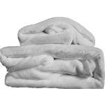 Weiße Fleecebettwäsche mit Reißverschluss aus Teddy maschinenwaschbar 135x200 