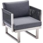 Reduzierte Silberne Moderne Lounge Sessel matt aus Edelstahl Breite 0-50cm, Höhe 0-50cm, Tiefe 0-50cm 