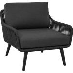 Reduzierte Anthrazitfarbene Moderne Lounge Sessel pulverbeschichtet 