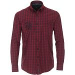 Rote Bestickte Oversize Langärmelige CasaModa Button Down Kragen Herrenjeanshemden aus Baumwolle Größe XXL 