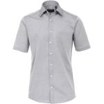 Graue Unifarbene Business Kurzärmelige CasaModa Kentkragen Hemden mit Kent-Kragen aus Baumwolle für Herren Größe L 