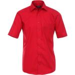 Rote Unifarbene Business Kurzärmelige CasaModa Kentkragen Hemden mit Kent-Kragen aus Baumwolle für Herren Größe L 