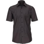 Graue Unifarbene Business Kurzärmelige CasaModa Kentkragen Hemden mit Kent-Kragen aus Baumwolle für Herren Übergrößen 