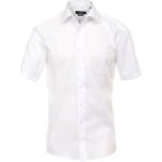 Weiße Unifarbene Business Kurzärmelige CasaModa Kentkragen Hemden mit Kent-Kragen aus Baumwolle für Herren Übergrößen 