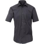 Anthrazitfarbene Unifarbene Business Kurzärmelige CasaModa Kentkragen Hemden mit Kent-Kragen aus Baumwolle für Herren Größe L 