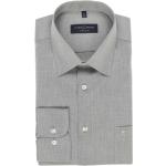 Graue Unifarbene Langärmelige CasaModa Kentkragen Hemden mit Kent-Kragen aus Baumwolle für Herren Größe 7 XL 