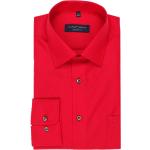 Rote Unifarbene Langärmelige CasaModa Kentkragen Hemden mit Kent-Kragen aus Baumwolle für Herren Größe 7 XL 